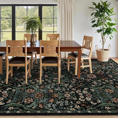 10x14 Large Rug Floral Botanical Boho Carpet for Living Room - Image 4