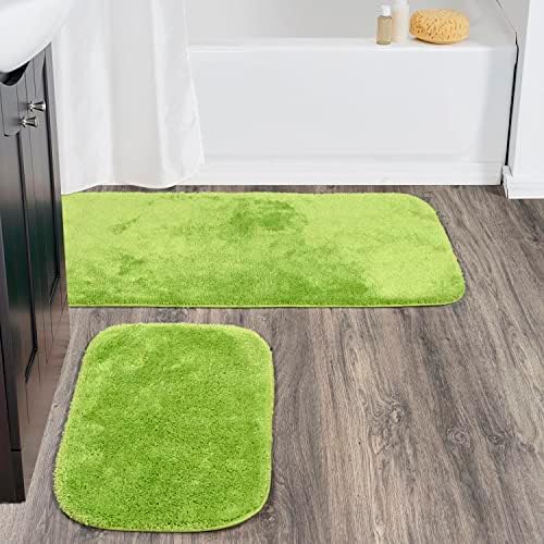 Garland Rug Traditional Nylon Washable Lime-Aid 2 Bath Rugs (21" X 34", 22" X 60") - Soft, Absorbent, and Stylish for Your Bathroom - Image 2
