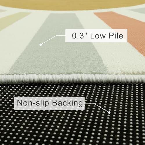 STARUIA Boho 5'x7' Area Rug, Washable Kids Rug for Playroom Classroom Dorm - Image 5