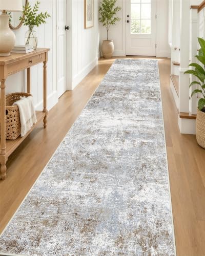 OLANLY 2'6"x14' Washable Runner Rug, Non Slip Carpet for Hallway Kitchen by OLANLY