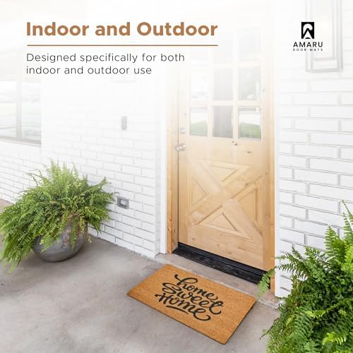 Coir Welcome Mat, Non-Slip, Sweet Home, 17 x 29 in - Image 5