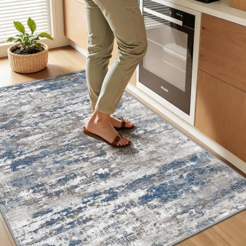 Small Area Rug 3x4ft, Textured Non Slip Entryway Rug, Multi - Image 2