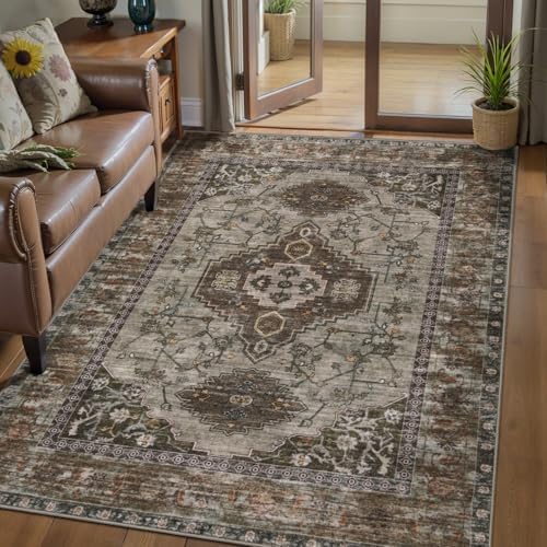 Tangsoo 4x6 Washable Area Rug, Oriental Non Slip Indoor Accent Rugs by Tangsoo