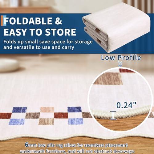 GarveeHome Rug Runners for Hallways 2x8 Washable Scalloped Kitchen Rug - Image 5
