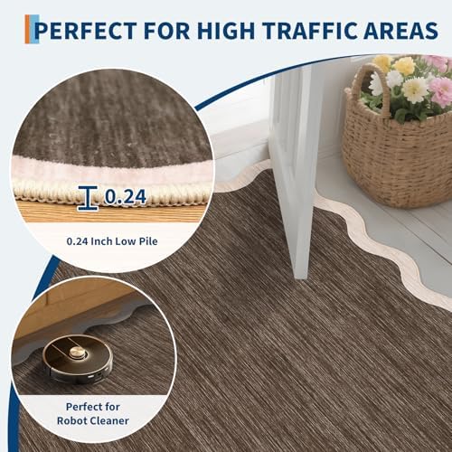 GarveeHome Scalloped Washable Runner Rugs 2x6 Modern Non Slip Kitchen Rugs - Image 6