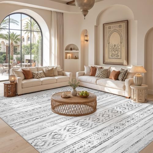 cotiled 6x9 Area Rugs for Living Room: Boho Washable Rug for Dining Room - Image 5