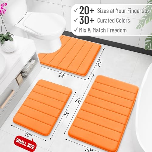 OLANLY Memory Foam Long Bathroom Rugs Runner 47x20, Super Soft Absorbent - Image 2