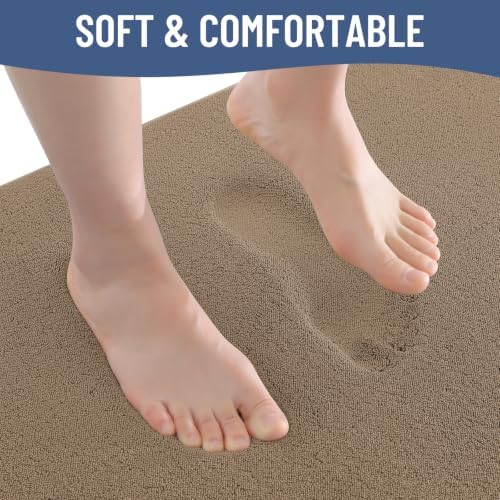 Smiry Memory Foam Bath Mat 34x21, Extra Soft Absorbent Bathroom Rugs - Image 3