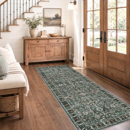 2x6 Hallway Washable Runner Rug: 6ft Kitchen Rugs with Non Slip Backing by TOPRUUG