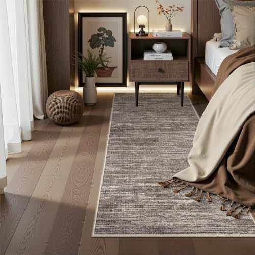 2x6 Runner Rug Non Slip,Washable Hallway Runner Rug,Brown - Image 5