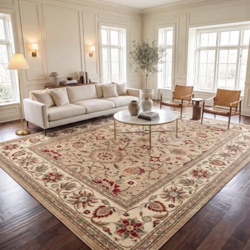 SAFAVIEH Lyndhurst Area Rug 12x18, X-Large Beige & Ivory LNH212D by Unknown
