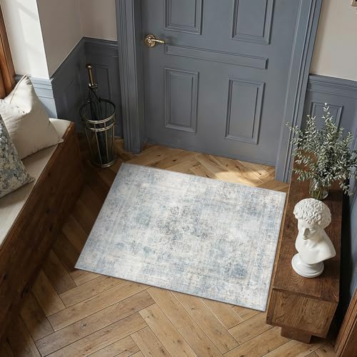 2x3 Blue Vintage Area Rug - Image 2