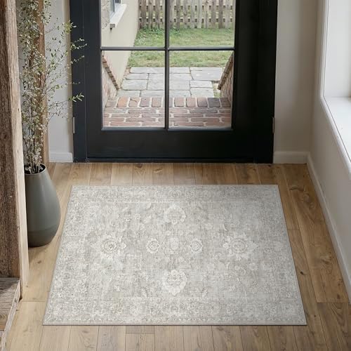 2x3 Grey Neutral Area Rug by WondRg