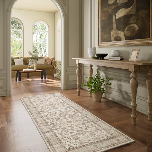 Washable Runners for Hallways Kitchen Rug: 2'x6' Kitchen Runner Stain Resistant Non Slip Low Pile Soft Carpet Runners for Hallways Bedroom Entryway Indoor Beside Bathroom Laundry Room - Image 2