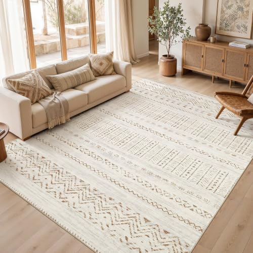 cotiled Boho 9x12 Area Rug for Living Room: Large Moroccan Washable Rug by COTILED