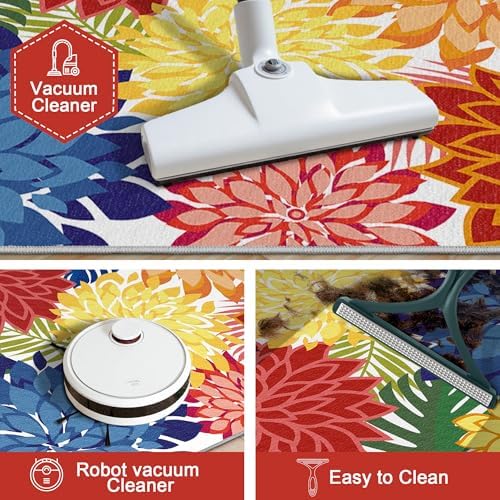 Outdoor Rug Waterproof, Washable Patio Runner Rug for Deck, 2x6, Colorful - Image 3