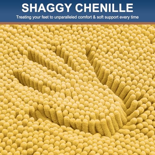Smiry Bathroom Rugs 24X16, Luxury Chenille Extra Soft Absorbent Bath Mat - Image 3