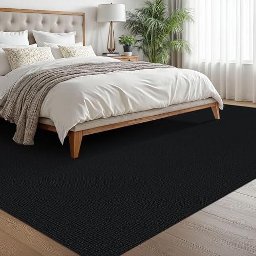 EARTHALL Washable Area Rug, Non Slip Living Room Rug, 6x9 Ft, Black/Grey - Image 5