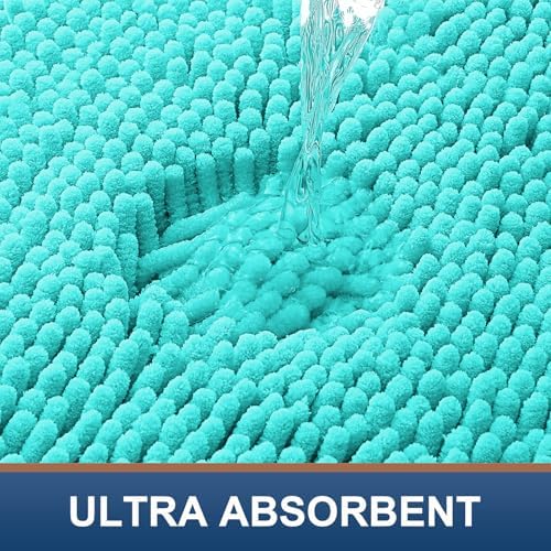 Smiry Bathroom Rugs 40X32, Luxury Chenille Extra Soft Absorbent Bath Mat - Image 4