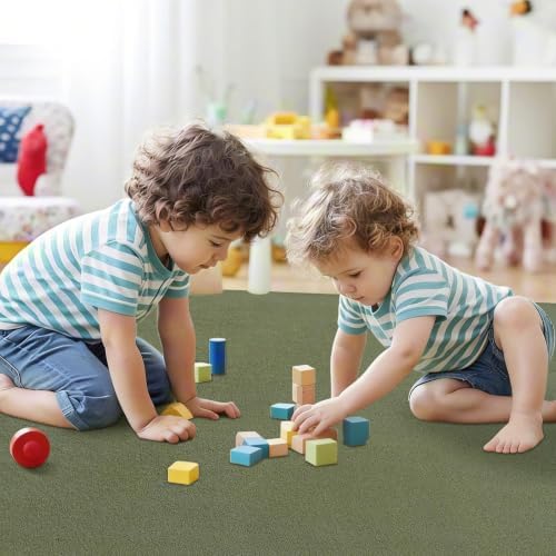 ISEAU 4x6 Soft Area Rug for Bedroom, Washable and Non-Slip, Green - Image 7