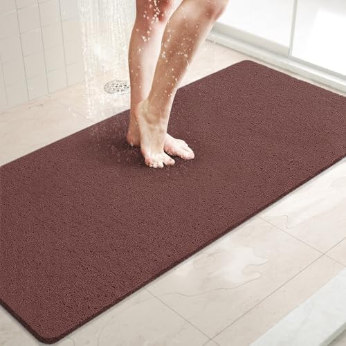 LuxStep Shower Mat Bathtub Mat Non-Slip Bath Mat with Drain, Quick Drying by LuxStep