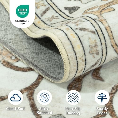 Lessymo Area Rugs 8x10 for Living Room,Large Washable Carpet Light Beige - Image 6
