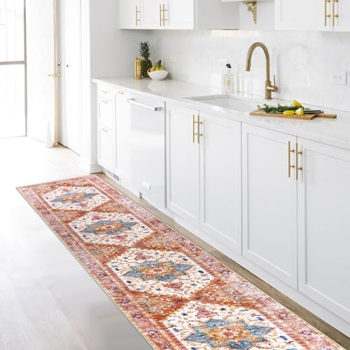 Yamaziot Washable Runner Rug, 2x10 Non-Slip Boho Hallway Kitchen Rug - Image 4