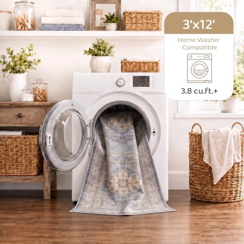 Washable Hallway Runner Rug 3x12: Non Slip Runner Rugs with Rubber Backing - Image 3