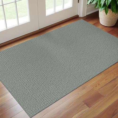 EARTHALL Washable Rugs for Entryway, Non Slip Aear Rug, 3x5 Ft, Green/Grey - Image 5