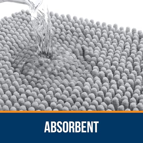 OLANLY Toilet Rugs U-Shaped 24x20, Soft Absorbent Chenille Contour Rugs - Image 4