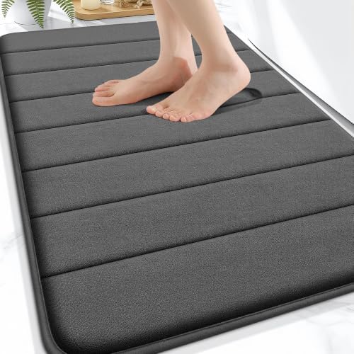 OLANLY Memory Foam Bath Mat 32x20, Super Soft and Absorbent Bathroom Rugs by OLANLY