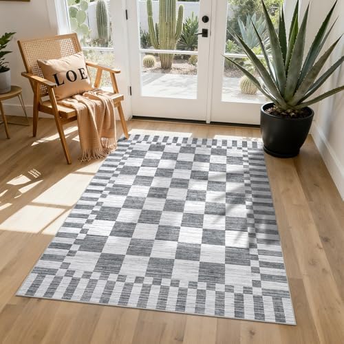 GarveeHome Checkered Rug 3x5 Area Rugs for Living Room Washable Nursey Rug - Image 2