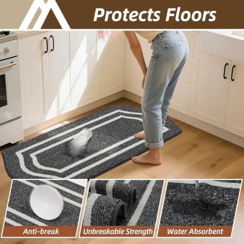 COSY HOMEER Kitchen Rugs and Mats 24"x59" Non Slip Kitchen Mats for Floor - Image 3