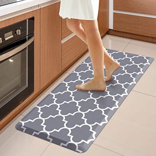 WISELIFE Kitchen Mats and Rugs Cushioned Anti-Fatigue, 17.3"x 39", Grey by WiseLife