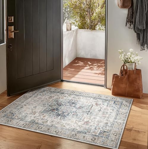 Machine Washable Throw Rugs for Entryway: Door Mat Indoor Entrance 2x3 Small Rug Stain Resistant Non-Slip Low Pile Soft Carpet for Kitchen Front Door Indoor Entry Bathroom Bedroom - Image 2