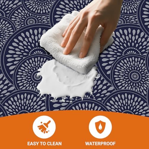 Mattitude Kitchen Mat, 17.3x39in Heavy Duty Ergonomic Comfort Foam Standing Desk Mat, Waterproof Non-Slip Standing Mats and Rugs for Kitchen, Office, Laundry, Blue - Image 5