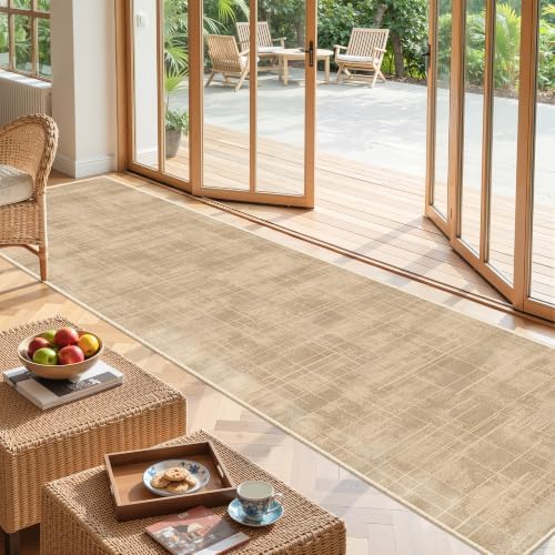 2x12 Runner Rug Non Slip,Washable Hallway Runner Rug,Brown - Image 5