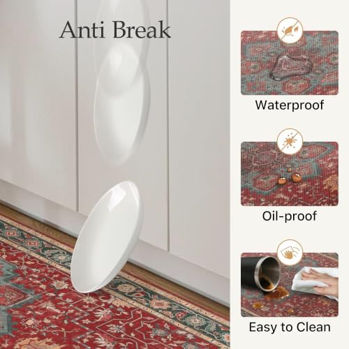GENIMO Christmas Kitchen Mats for Floor, Anti Fatigue Mats 2PCS,New Red - Image 5