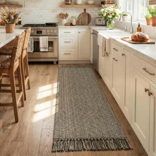 Collive Boho Kitchen Runner Rug 2' x 6', Modern Farmhouse Bathroom Mat by Collive