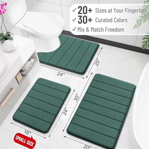OLANLY Memory Foam Large Bath Mat 40x32, Super Soft Absorbent Bathroom Rugs - Image 2