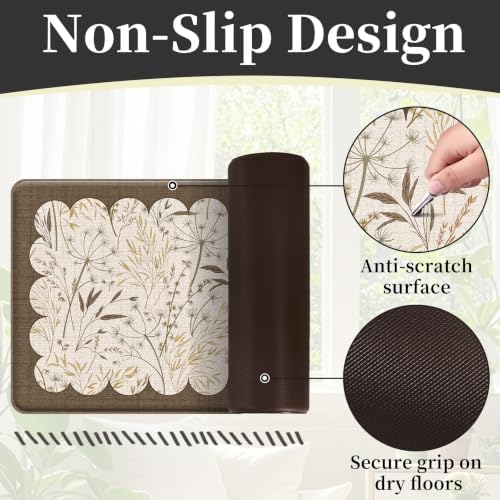 Vintage Anti-Fatigue Kitchen Mats, Non-Slip Waterproof Rugs for Floor - Image 4