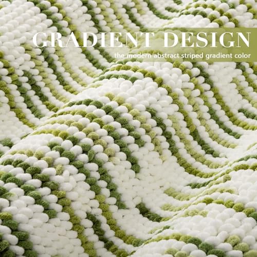 BSICPRO Bathroom Rugs Sets 2 Piece, Modern Bath Mat 20"x47"+20"x32", Sage - Image 2