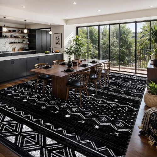 SERISSA 9x12 Washable Non-Slip Boho Area Rug for Living Room - Image 2