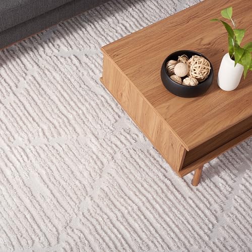 SAFAVIEH Marrakesh Collection Area Rug - 11' Square, Beige, Moroccan Trellis Design with Tassel Detail, Non-Shedding & Easy to Clean, Ideal for Living Room, Bedroom, Dining Space (MRK517C) - Image 5