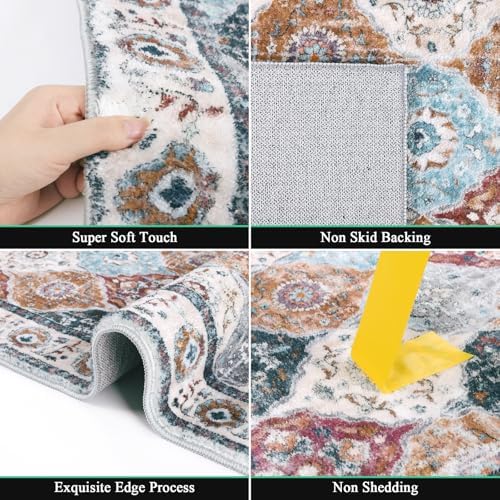 HEBE Hallway Runner Rug 2'x6', Washable Non Slip Kitchen Rug Runner - Image 5