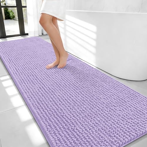 OLANLY Thick Chenille Bathroom Runner Rugs Mats 70x24, Lavender by OLANLY