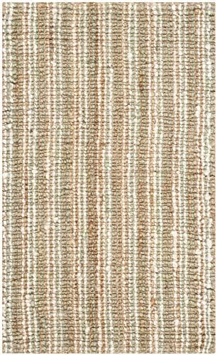 SAFAVIEH Natural Fiber Accent Rug 2x3, Jute Knotted Sage & Natural NF447S - Image 2