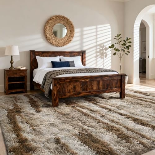 9x12 Ft Extra Large Shag Rugs for Living Room, Ultra Soft Fluffy Furry Area Rugs for Bedroom Indoor Floor, Aesthetic Carpet for Kids Home Decor (Khaki) - Image 3