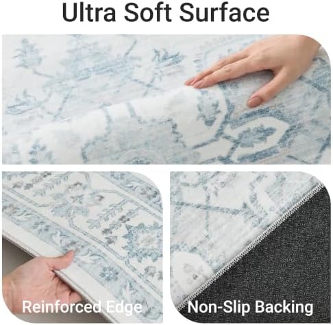 befbee Washable 5x7 Area Rug Non Slip Stain Resistant Rug for Living Room - Image 4