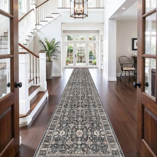 Washable Hallway Runner Rug 3x15: Non Slip Runner Rugs with Rubber Backing by TOPRUUG